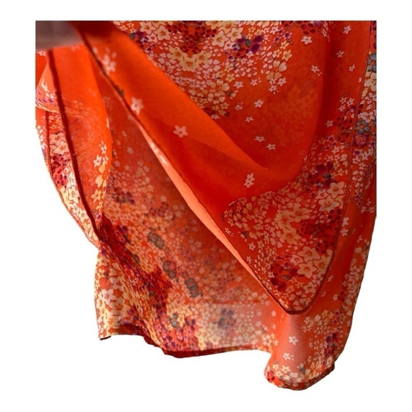 CAbi # 268 Merrow Edge‎ Orange Garden Floral Sleeveless Top in Size XS casual - Picture 4 of 14
